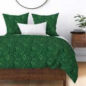 Midnight Green Palm Leaf