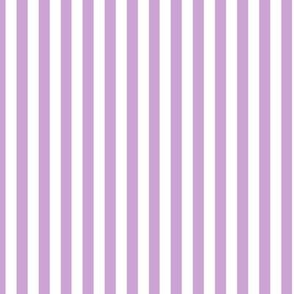Vertical Bengal Stripe Pattern - Pale Lavender and White