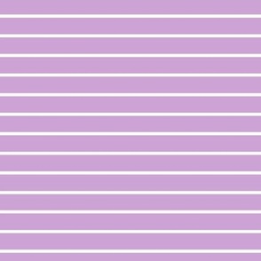 Horizontal Pin Stripe Pattern - Pale Lavender and White