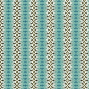Abstract Stripe Print in Teal & Olive Large