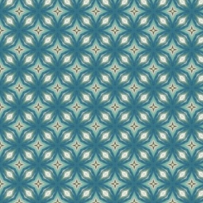 Abstract Geometric Design in Aqua, Teal & Olive Small