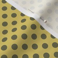 Polka Dots in Mustard & Olive Small