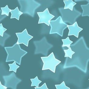 Large Starry Bokeh Pattern - Smoky Blue Color