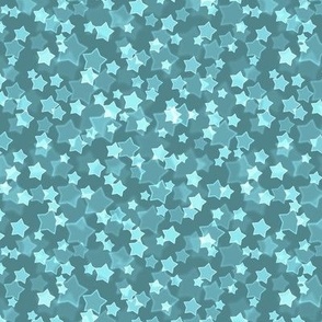 Small Starry Bokeh Pattern - Smoky Blue Color