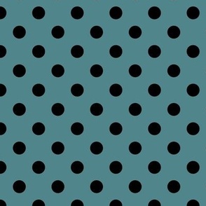 Polka Dot Pattern - Smoky Blue and Black