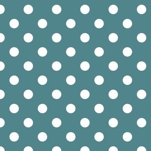 Polka Dot Pattern - Smoky Blue and White