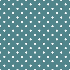 Small Polka Dot Pattern - Smoky Blue and White