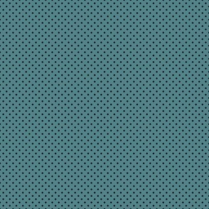 Micro Polka Dot Pattern - Smoky Blue and Black