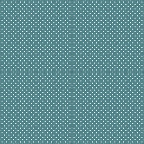 Micro Polka Dot Pattern - Smoky Blue and White