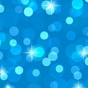 Large Sparkly Bokeh Pattern - True Blue Color