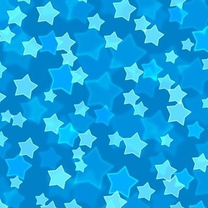 Starry Bokeh Pattern - True Blue Color