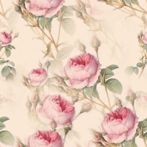 Pink beautiful roses,shabby chic floral pattern,shabby chic garden,cabin core