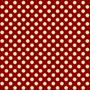 Polka Dots in Red & Cream Large