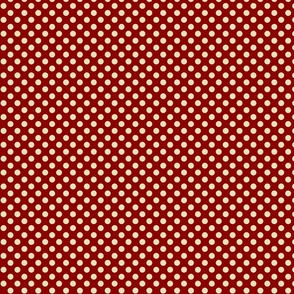 Polka Dots in Red & Cream Small