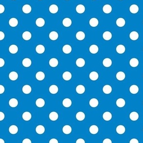 Polka Dot Pattern - True Blue and White