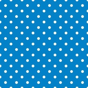 Small Polka Dot Pattern - True Blue and White