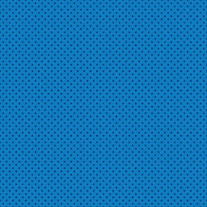 Micro Polka Dot Pattern - True Blue and Black