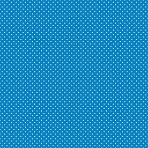 Micro Polka Dot Pattern - True Blue and White