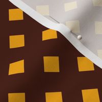 Polka Dots in Brown & Yellow Large