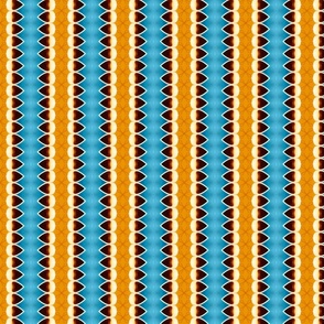 Abstract Stripes Design in Blue, Brown & Yellow Large