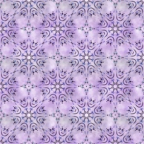 Canine paw print mandalas - lively lilacs