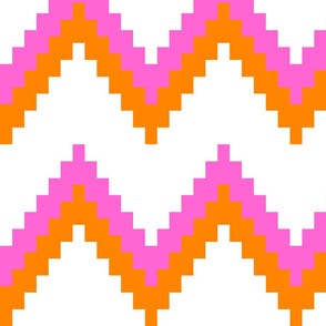 Pink and Orange Chevron