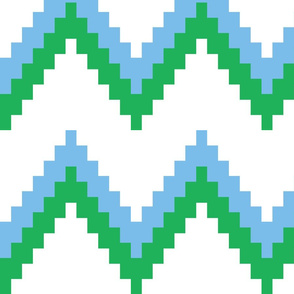 Sky and Green Chevron