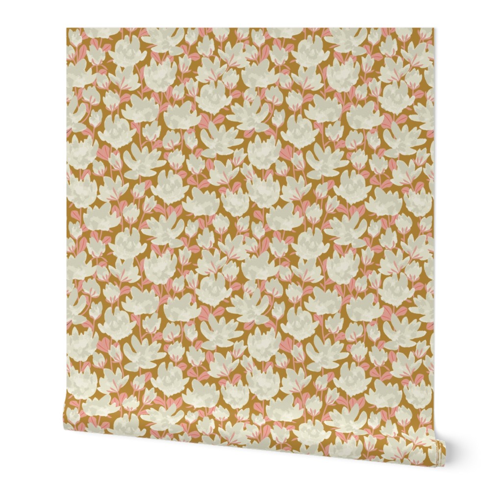 Snowbelle Flower Gold Pink by DEINKI