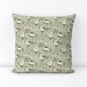 Little Bird Botanical - olive tree green 