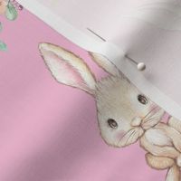 bunny floral pink