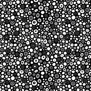 Black and White Bubbles - medium