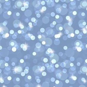 Sparkly Bokeh Pattern - Dusty Blue Color