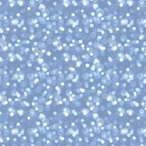 Small Sparkly Bokeh Pattern - Dusty Blue Color