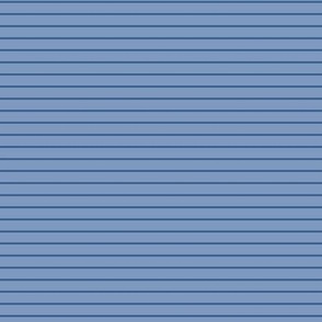 Small Horizontal Pin Stripe Pattern - Dusty Blue and Lapis Blue