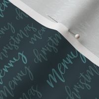 Merry Christmas Script Font Teal 