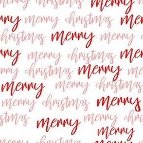 Merry Christmas Script Font Red 