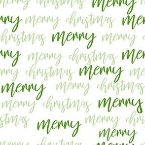 Merry Christmas Script Font Green