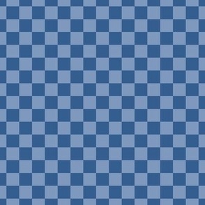 Checker Pattern - Dusty Blue and Lapis Blue