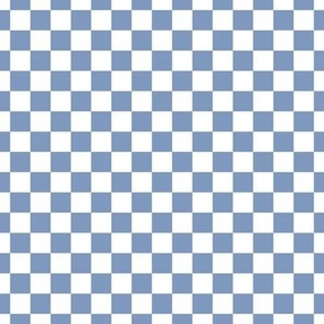 Checker Pattern - Dusty Blue and White