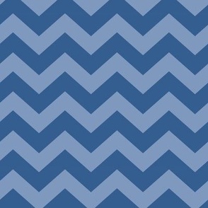 Chevron Pattern - Dusty Blue and Lapis Blue
