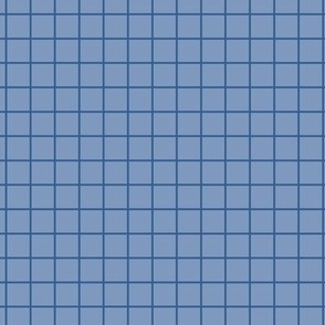 Grid Pattern - Dusty Blue and Lapis Blue