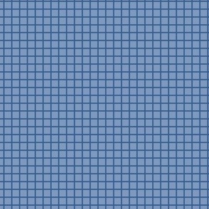 Small Grid Pattern - Dusty Blue and Lapis Blue