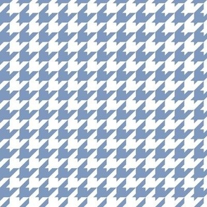 Houndstooth Pattern - Dusty Blue and White