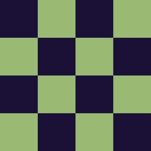 Dark Blue and Olivine Checkerboard