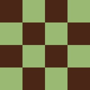Brown and Green Checkerboard