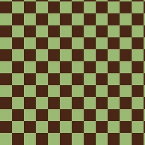Brown and Green Gingham