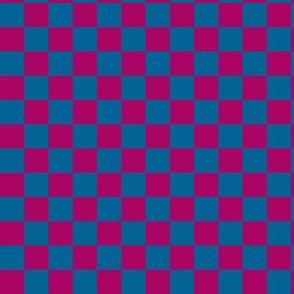 Dark Pink and Blue Gingham