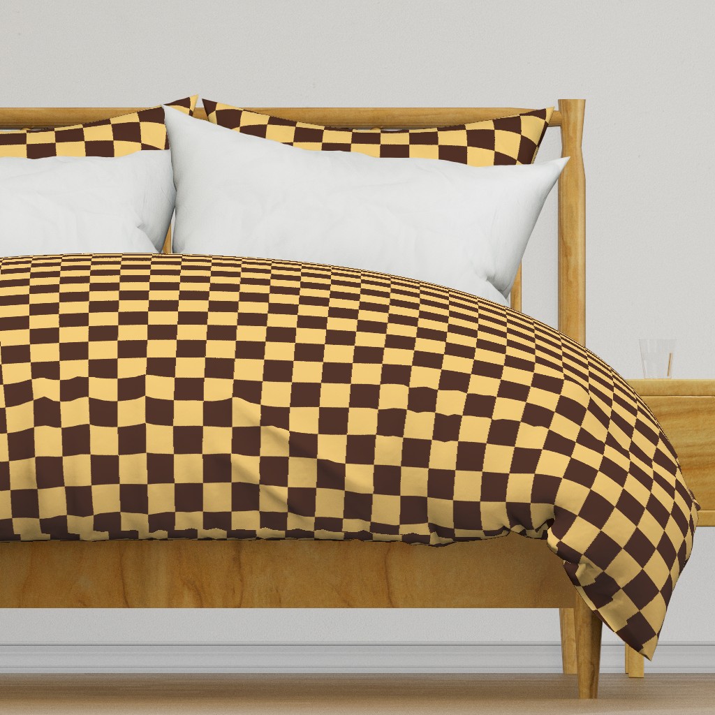 Brown and Yellow Checkerboard