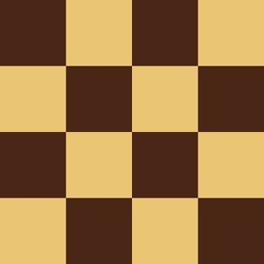 Brown and Yellow Checkerboard