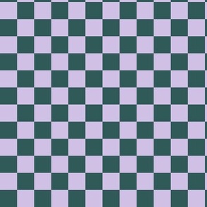 Dark Green and Violet Gingham